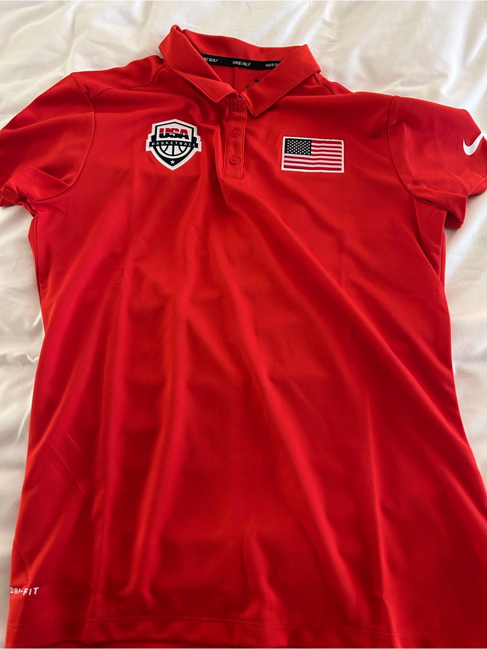 Nike Red USA Basketball Polo